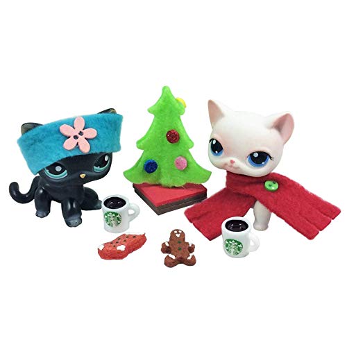LPS Accessories Christmas Holiday Clothes Littlest Pet Shop Random Lot 6 Pc. + Tree Gift Bag; Pets NOT included!
