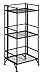 Convenience Concepts Xtra Storage Shelves - 3-Tier Folding Metal Shelving, Modern Shelves for Storage and Display in Living Room, Bathroom, Office, Closet, Kitchen, Garage, Plant Storage, Black