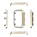 Leotop Compatible with Apple Watch Case 38mm 42mm, Compatible iWatch Bumper Metal Protective Cover Aluminum Frame Bling Shiny Protector Compatible Apple Watch Series 3/2/1 (Gold, 38mm Series 3/2/1)