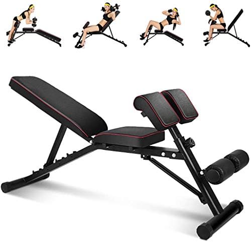 ジム 調節可能なウェイトベンチ 折りたたみ式 トレーニングベンチ リフティングサポート 腹部ベンチ 傾斜 減衰 フラット ベンチプレス シットアップ 脚 リフト ダンベルカール フルボディフィットネスに最適 Anadis Nl