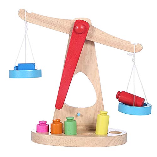 Wooden Balance Beam Weighing Scale Play Toys for Kids Sensorial Early Childhood Education Preschool Training Great Gift Toys Set - Thumbnail 7