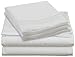 Clara Clark Bed Sheets, Premier 1800 Series 4 Piece Bed Sheet Set, Deep Pocket, Wrinkle, Fade, Stain Resistant, Luxury Soft Bedding Sheets & Pillowcases, Full, White