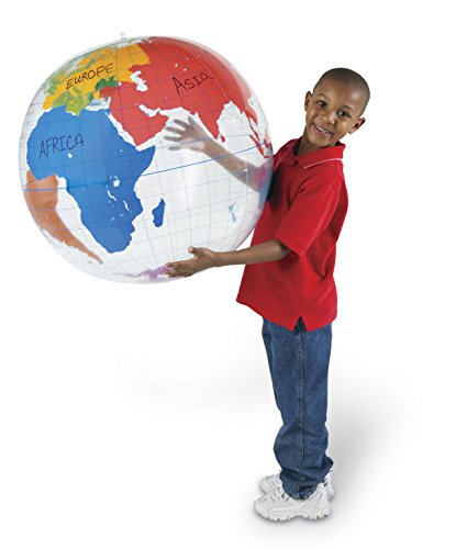 Learning Resources Inflatable Labeling Globe - Geography Class Supplies for Kids, Inflatable Earth, Classroom Science Supplies