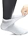Yomandamor Men's 6 Pairs Combed Cotton Diabetic Ankle Socks with Seamless Toe and Non-Binding Top