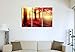 Forest Nature Wall Art Red Tree Wall Decor the Sun Shines Into the Forest and Maple Leaves Canvas Pictures Artwork Autumn Fall Landscape 3 Panel Painting Prints for Home Living Dining Room