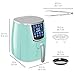 Best Choice Products 4.2qt 8-in-1 Digital Air Fryer Cooking Appliance w/ 8 Presets, Touch Screen Display, Adjustable Temp, Timer, Non-Stick Basket, Multifunctional Rack, Tongs, Recipes, Seafoam Blue