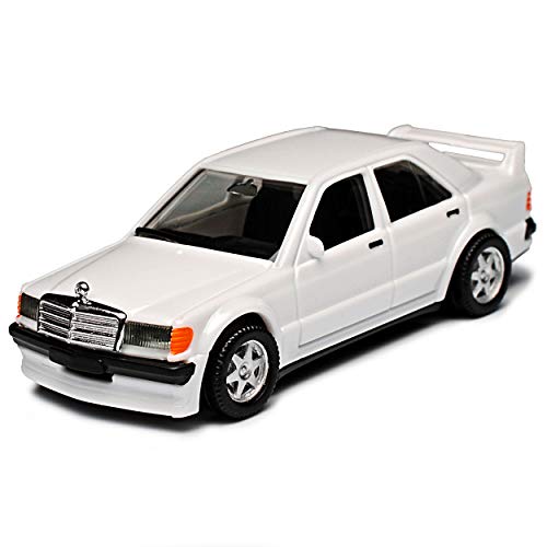 Mercedes-B C-Klasse 190E W201 2.5 Weiss 1982-1993 mit Sockel und Vitrine H0 1/87 Herpa Modell Auto mit individiuellem Wunschkennzeichen – Bild 4