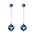 SIVERY Earrings for Women 'Infinity Love' Dangle Earrings with Crystals, Jewelry for Women, Blue 1