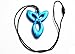 Peacemaker Jewelry Angel Silicone Teething Pendant Necklace (Sapphire)