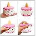 Ouflow 4Pcs Squishies Slow Rising Toy Pack Unicorn Cake,Pink Dog,Panda,Star Deer Jumbo Soft Cream Scented Cute Squishy for Kids Party Favors