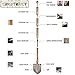 KP Solution Chico Group Folding Camping Survival Shovel, Entrenching Multi Tool, for Backpacking, Gardening (Gold)