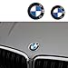Sokey Replacement Front Hood and Rear Trunk Emblems Logo for BMW,Pack of 2 (82mm + 74mm)