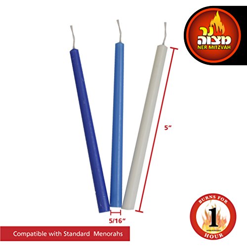 image for Long Chanukah Candles - Standard Size Diameter Fits Most Menorahs - Pr