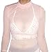 FAROOT Women Sexy Mesh Sheer See Through Long Sleeve Tops Tee Blouse (US 4-6, Pink)