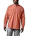 Columbia Men's Bahama II Long Sleeve Shirt, Bright Peach, Small