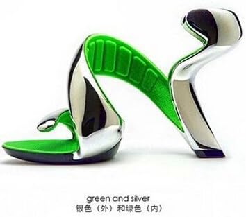 Amazon Shoesmart 15夏の新しいファッションデザイン底なしのかかとの靴の結婚式の靴の女性のサンダルlz543 Silver 8 Shoesmart ファッションサンダル