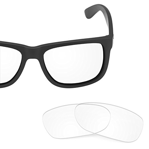 Revant Replacement Lenses for Ray Ban Justin 54mm RB4165 Crystal Clear