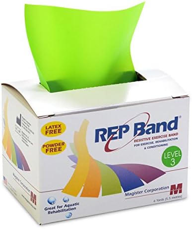 REP Band - Exercise Band - Non-Latex - Level 3 - Medium Resistance - Green - 6 Yards