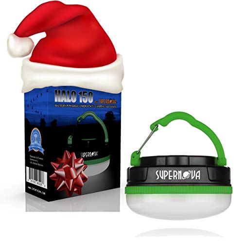 Supernova Halo 150 Extreme LED Camping and Emergency Lantern - The Brightest Most Versatile Tent Light Available - Backpacking - Hiking - Auto - Home - College - Batteries Included (Dark Forest Green)