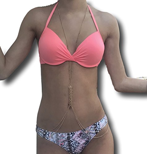 Body Chains for Teens & Women - Trendy Fashion Belly Jewelry Necklace Dresses Up Any Outfit (Silver) - Thumbnail 5
