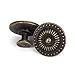 OULII 4pcs Vintage Kitchen Cabinet Pulls Drawer Dresser Knobs Handles, Bronze