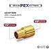 Supply Giant QTGB1212-5 Female Sweat Copper Adapter X Pex Barb Pipe Fitting, 1/2'' x1/2'', Brass, 5 pack