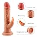 Vibrating Dildo with 3 Powerful Motors Bunny Ears for G Spot Clitoral Stimulation, Paloqueth Realistic 360°Rotation Rabbit Vibrator 3 Speeds 7 Vibration Modes for Women, Rechargeable