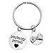 Top Plaza Set of 2 You're My Person Pinky Promise Antique Silver Alloy Key Chain Key Ring Valentines Gift