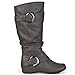 Brinley Co Women's Hilton Slouch Boot, Grey Patent, 9 M US