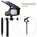 [Upgraded 400 Lumens]USYAO Super Bright 8 LED Solar Spotlight, 2 in 1 Installation, Long Working Battery, Adjustable Light and Panel,Auto-changeable Brightness Modes,Waterproof Home and Garden Using.