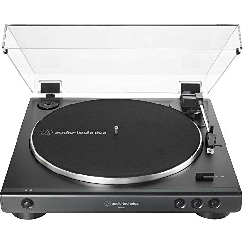 Audio-Technica AT-LP60BK Fully Automatic Belt-Drive Stereo Turntable, Black