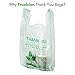Truebion Eco Friendly, 100% Biodegradable & Compostable Certified ASTM D5511 D5526,Thank You T-Shirt Grocery Shopping Bags - 500 Count