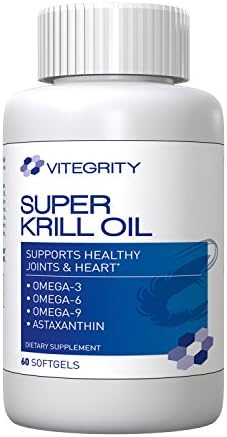 Krill Vmax Buy 3 Get 1 Krill Vmax Free - 100% Superior, Pure Krill Oil with the Highest Levels of Epa, DHA and Astaxanthin - 60 Softgels