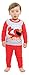 Sesame Street Boys' 4-Piece Cotton Pajama Set, Red Seasame, 18m