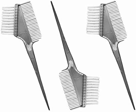 ヘアダイブラシ 3本入り 髪染めブラシ ヘアカラーブラシ 毛染めブラシ 髪染め コーム ヘアダイ用 家庭用 プロ用 サロン専用diy毛染めブラシ