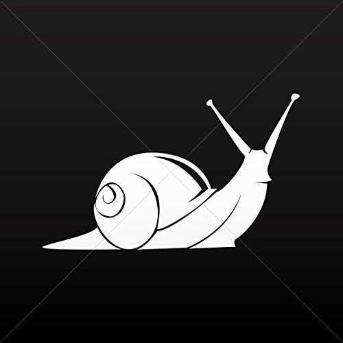 Decal Sticker Snail Figure Car door Hobbies Waterproof Racing Durable White (5 X 3.03 In)