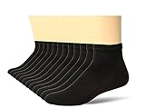 Hanes Mens Black Active Cool Ankle Socks (Size 6-12)
