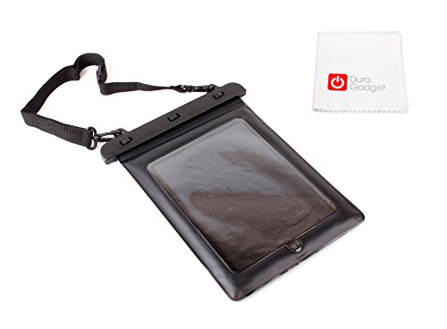 Black Transparent Water Resistant Secure Tablet Slide-In Carry Bag For Barnes & Noble NOOK HD Tablet 8GB Snow (BNTV400-8GB-WHT) - by DURAGADGET