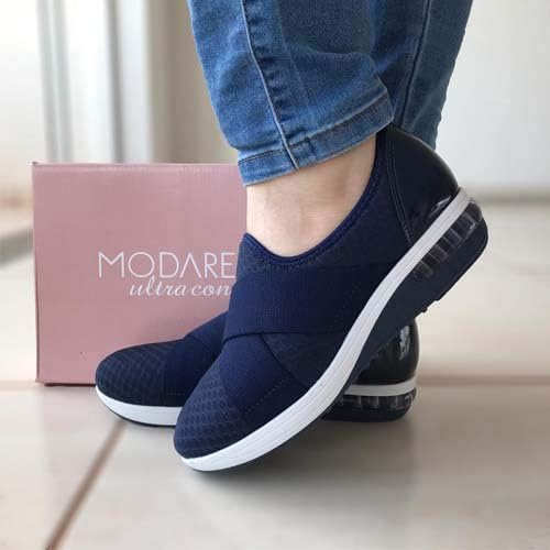 tênis feminino casual slip on modare