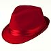 Fedora with Pleated Satin Band - Red W18S44D