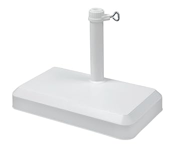 Doppler Balkonfüllschirmständer weiß für Rohr bis 33mm, Füllgewicht Wasser 17 Liter/Sand 20 kg