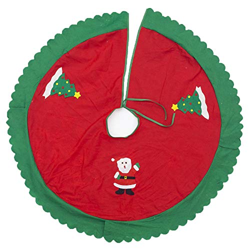 Fheaven Xmas Tree skirt, Diameter 90cm Red Christmas Tree Skirt Christmas Tree Decorations Christmas (B)