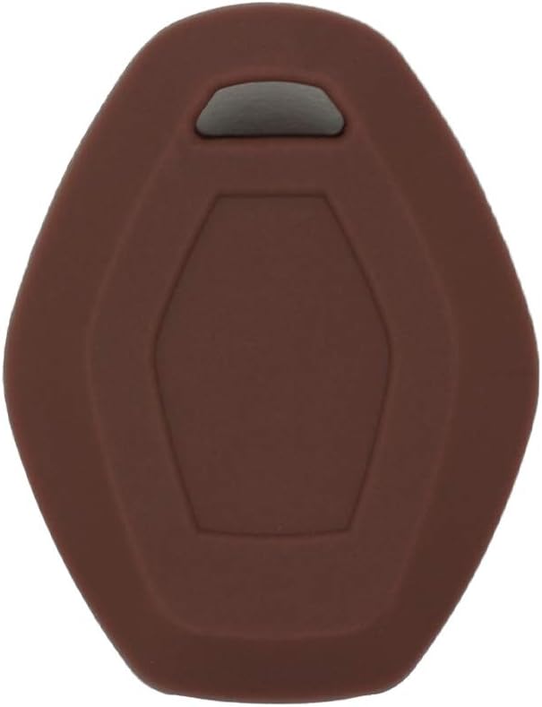 BROVACS Silicone Cover Protector Case Holder Skin Jacket Compatible with BMW 3 Button Remote Key Fob CV4902 Brown - Image 3