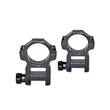 Sniper PT-25H4 1" High Profile Scope Rings for Picatinny/Weaver Rail with 4 Fasten Screws for More Security