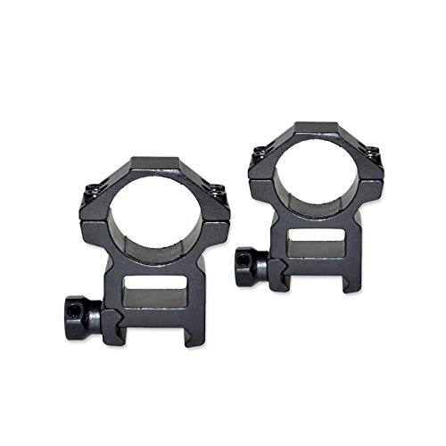 Sniper PT-25H4 1" High Profile Scope Rings for Picatinny/Weaver Rail with 4 Fasten Screws for More Security