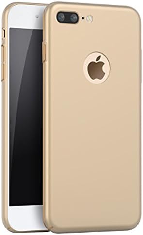iPhone 7 Plus 5.5 Plastic Case ,JINRUNHU Ultra Thin Full Protection DIY Matte Plating Shell Slim Hard PC Case Coated Non Slip Anti-Fingerprint Back Cover For Apple iPhone 7Plus [Gold]