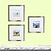 Tiny Mighty Frames 3-Set, Silver, Brushed Metal, Square Instagram Photo Frame, 8x8 (4x4 Matted) (3, Silver)