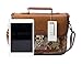 ECOSUSI Fashion Girl's Faux Leather Satchel Purse Small School Crossbody Messenger Bag Work Cross-body Bag Red