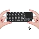 FAVI FE01 2.4GHz Wireless USB Mini Keyboard with Mouse Touchpad, Laser Pointer - USA Version (Warranty) - Black (FE01-BL)