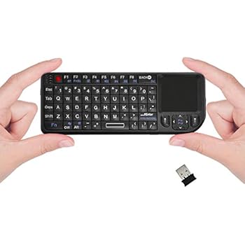 FAVI FE01 2.4GHz Wireless USB Mini Keyboard with Mouse Touchpad, Laser Pointer - USA Version (Warranty) - Black (FE01-BL)